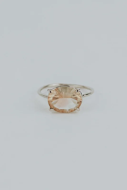 Best Jewelry Deals – Shop Premium Pieces At Great Prices Oval Sunstone Ring - 14K White Gold