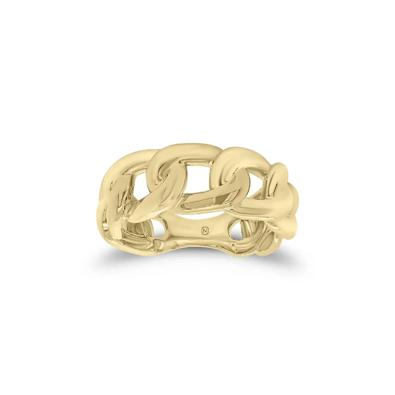 Once-A-Year Jewelry Sale – Grab Your Favorites Now Gold Curb Chain Ring
