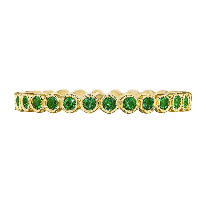 Limited-Time Jewelry Discounts – Shine Without The Splurge Round Bezel Droplet Band with Emeralds Limited-Time Jewelry Discounts – Shine Without The Splurge Round Bezel Droplet Band with Emeralds