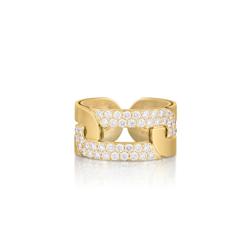Shop Stylish Jewelry Now And Save Big Navarra Wide Ring with Diamonds