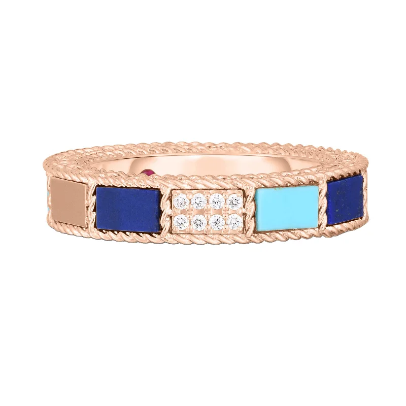 Premium Diamond Jewelry At Once-In-A-Lifetime Discounts Art Deco Ring with Lapis Lazuli, Turquoise, & Diamonds Premium Diamond Jewelry At Once-In-A-Lifetime Discounts Art Deco Ring with Lapis Lazuli, Turquoise, & Diamonds