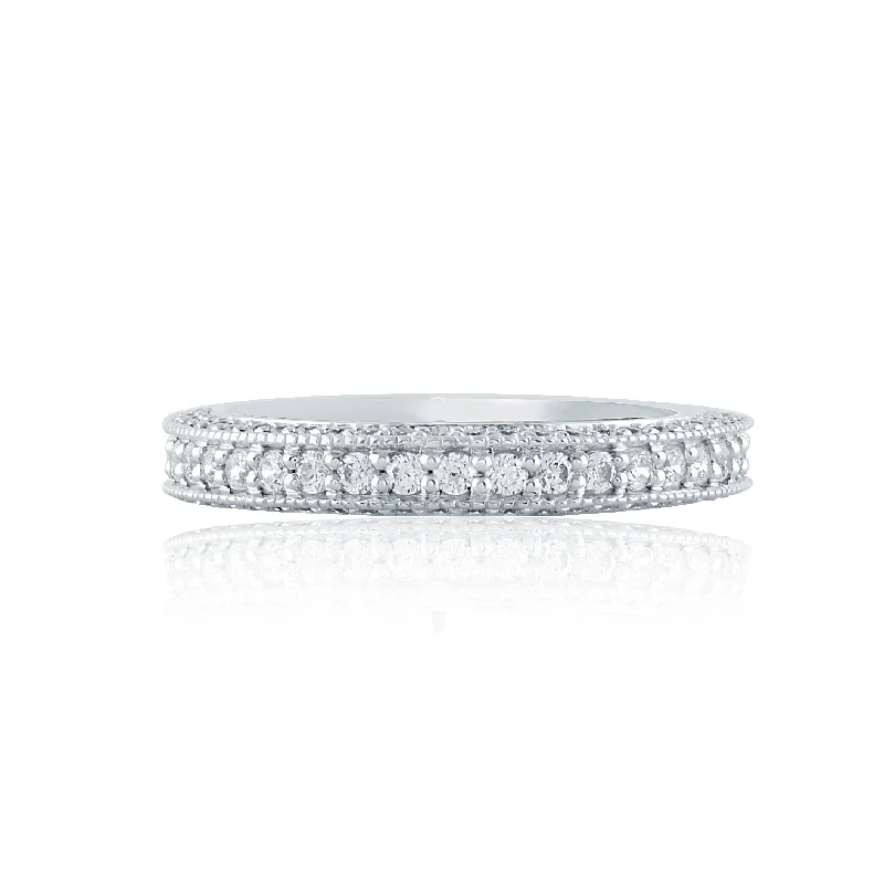 Fashion-Forward Jewelry At Incredible Prices A.Jaffe Intricate Art Deco Milgrain Diamond Wedding Band MR1465/103 Fashion-Forward Jewelry At Incredible Prices A.Jaffe Intricate Art Deco Milgrain Diamond Wedding Band MR1465/103