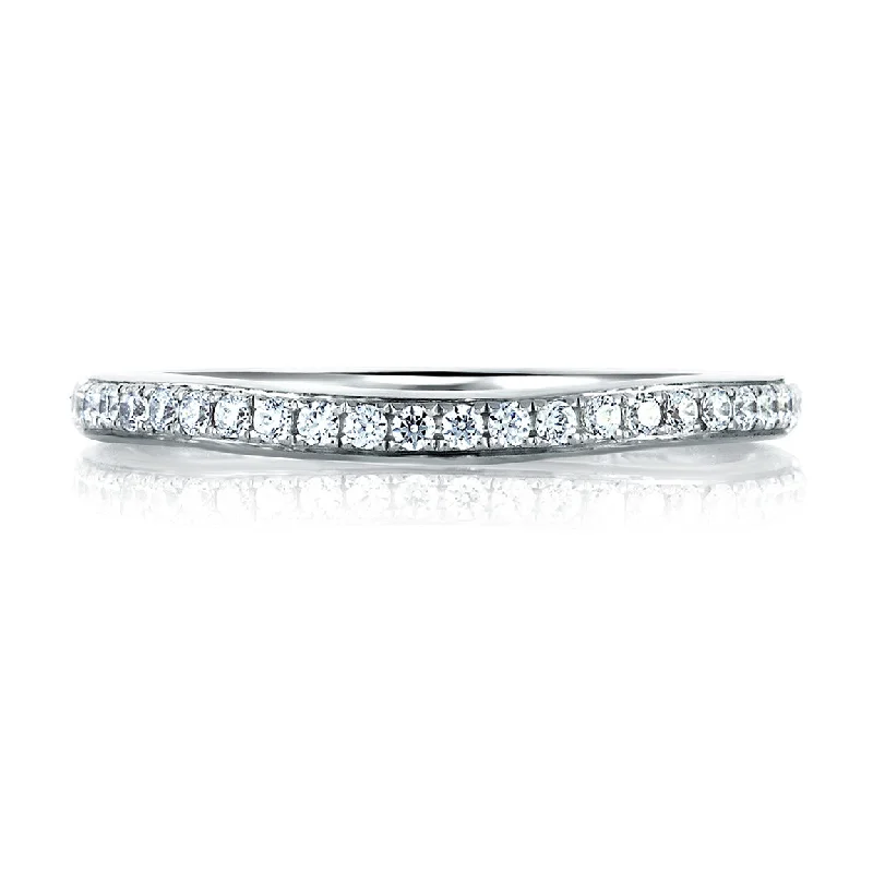 Dazzle With Discounts – Shop Jewelry On Sale A.Jaffe Signature Classic Contoured Pave Diamond Wedding Band MRS414/18 Dazzle With Discounts – Shop Jewelry On Sale A.Jaffe Signature Classic Contoured Pave Diamond Wedding Band MRS414/18