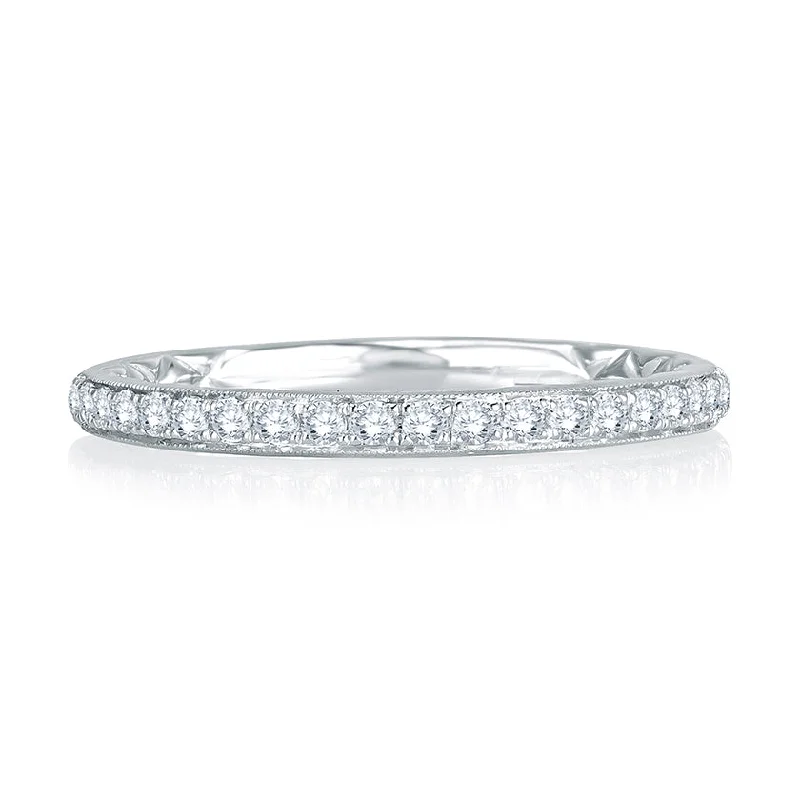 Elevate Your Outfit With Discounted Statement Jewelry A.Jaffe Signature Delicate Milgrain Diamond Quilted Wedding Band MRS756Q/20 Elevate Your Outfit With Discounted Statement Jewelry A.Jaffe Signature Delicate Milgrain Diamond Quilted Wedding Band MRS756Q/20