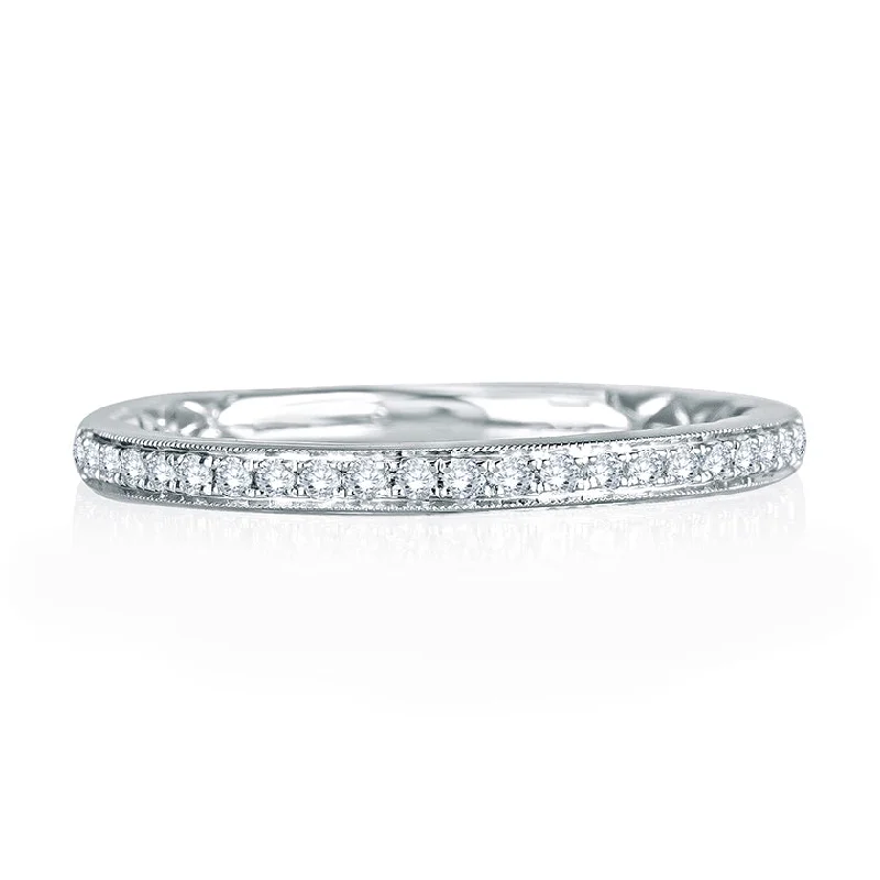 Elevate Your Jewelry Collection With Limited-Time Savings A.Jaffe Signature Delicate Milgrain Pavé Diamond Quilted Wedding Band MRS743Q/16 Elevate Your Jewelry Collection With Limited-Time Savings A.Jaffe Signature Delicate Milgrain Pavé Diamond Quilted Wedding Band MRS743Q/16