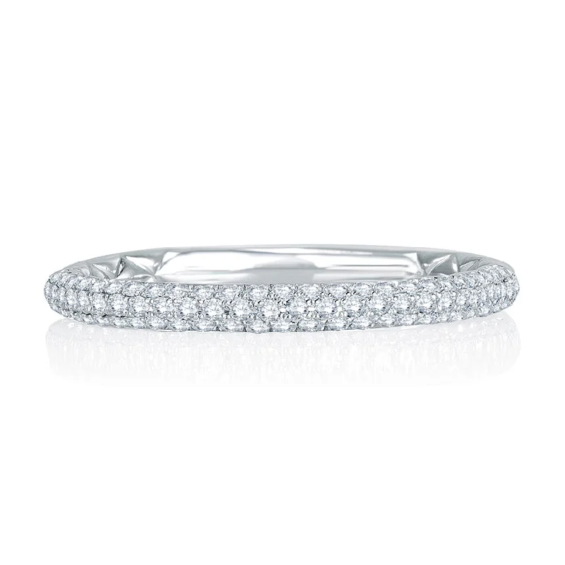 Buy More, Save More On Stunning Jewelry Pieces A.Jaffe Signature Micro Pavé Rollover Diamond Quilted Wedding Band MRS748Q/32 Buy More, Save More On Stunning Jewelry Pieces A.Jaffe Signature Micro Pavé Rollover Diamond Quilted Wedding Band MRS748Q/32