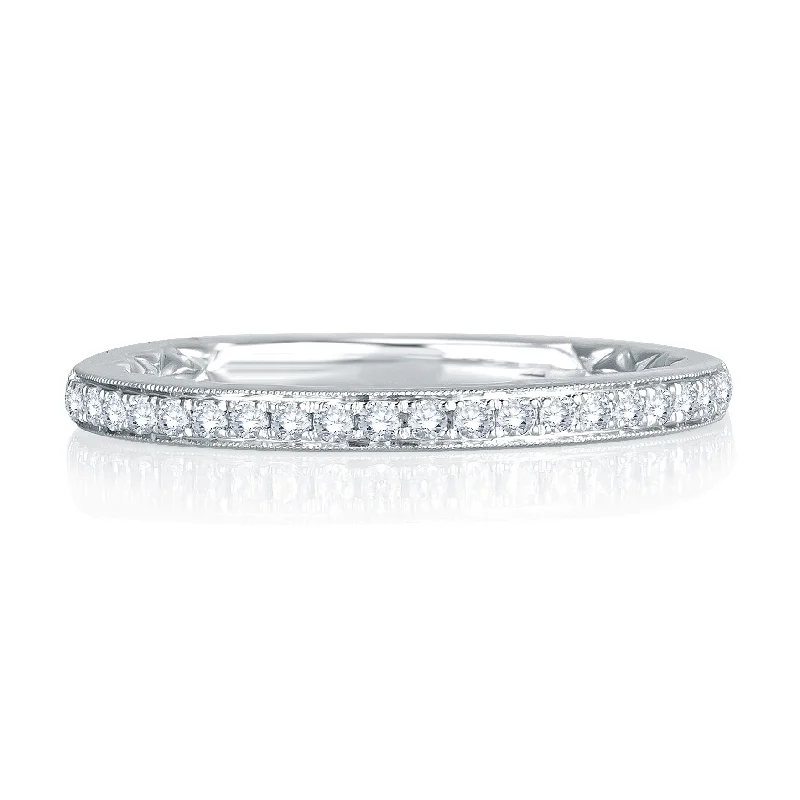 Unique Jewelry Designs Now At Discounted Rates A.Jaffe Signature Milgrain Diamond Quilted Wedding Band MRS738Q/17 Unique Jewelry Designs Now At Discounted Rates A.Jaffe Signature Milgrain Diamond Quilted Wedding Band MRS738Q/17