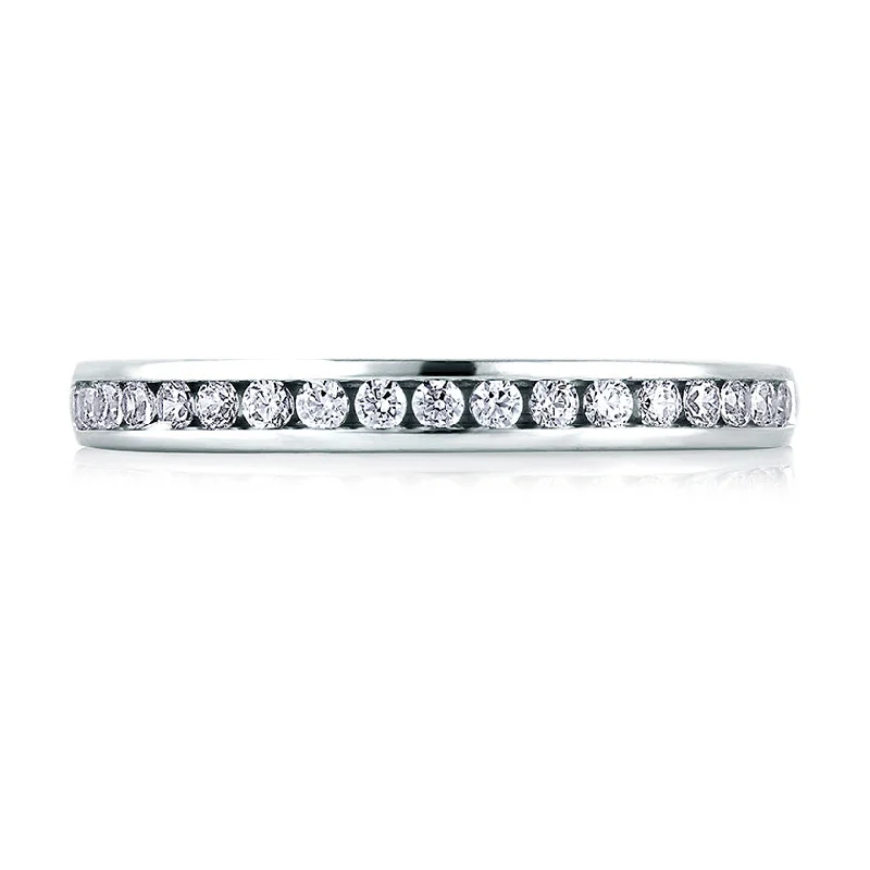 Timeless Beauty, Unbeatable Deals – Jewelry Sale On A.Jaffe Signature Sparkling Channel Set Diamond Wedding Band MRS233/27