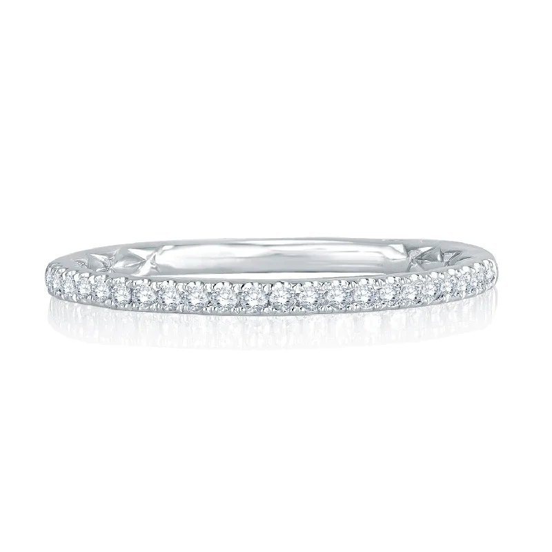 Modern Statement Jewelry For Bold Styling A.Jaffe Signature Vintage French Pavé Diamond Quilted Wedding Band MRS742QB/25 Modern Statement Jewelry For Bold Styling A.Jaffe Signature Vintage French Pavé Diamond Quilted Wedding Band MRS742QB/25