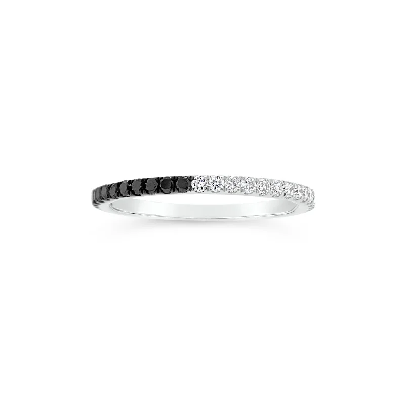 Your Perfect Accessory Now At The Best Price Black & 'White’ Diamond Eternity Band