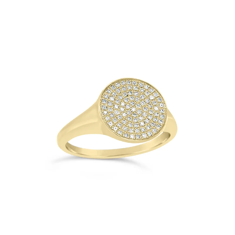 Luxury Handcrafted Jewelry For Elegant Looks Diamond Disc Ring