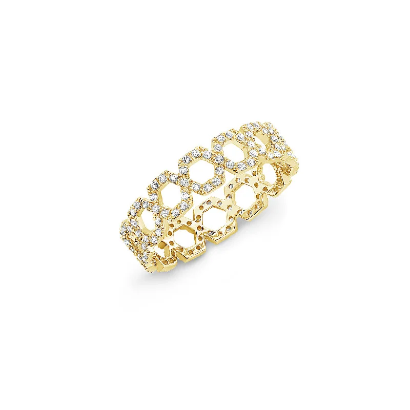 Flash Deals On Fine Jewelry – Shop Before It's Gone Diamond Hexagonal Chain Eternity Ring