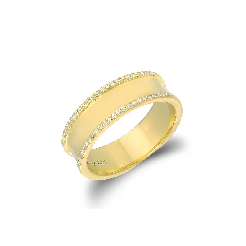 Upgrade Your Jewelry Collection For Less Diamond Outlined Gold Ring