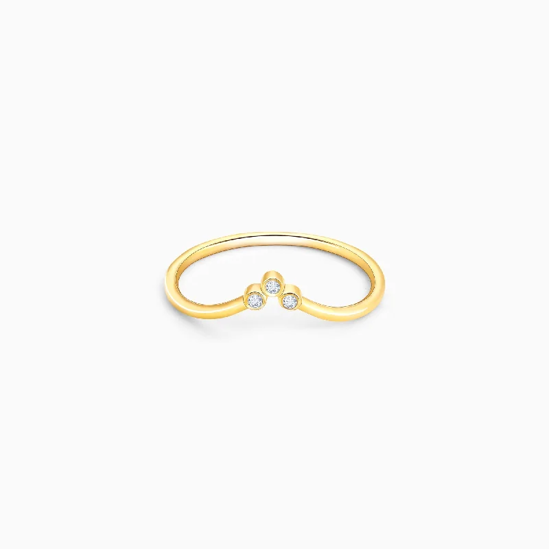 Glamorous Jewelry, Glamorous Deals – Shop Now Gold High Peak Diamond Ring