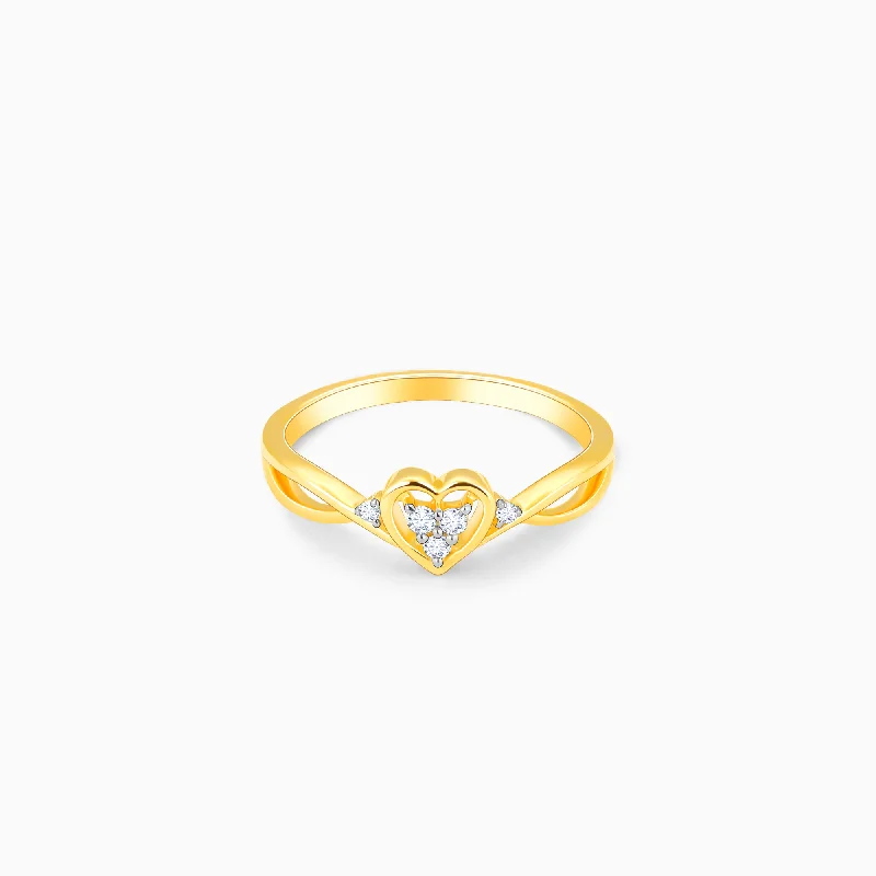 Grab Stylish Jewelry Before The Sale Ends Gold Warm Love Diamond Ring