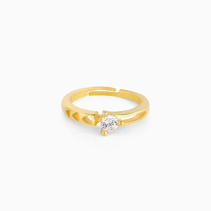 Flash Sale On Elegant Jewelry – Don't Miss Out Golden Zircon Bliss Ring