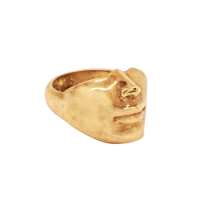 Gorgeous Jewelry, Limited-Time Savings Keep Your Chin Up Ring in Bronze