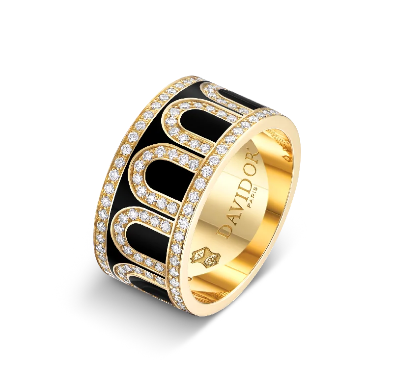 Holiday Jewelry Sale – Perfect Gifts At The Best Prices L'Arc de DAVIDOR Ring GM, 18k Yellow Gold with Caviar Lacquered Ceramic and Palais Diamonds Holiday Jewelry Sale – Perfect Gifts At The Best Prices L'Arc de DAVIDOR Ring GM, 18k Yellow Gold with Caviar Lacquered Ceramic and Palais Diamonds