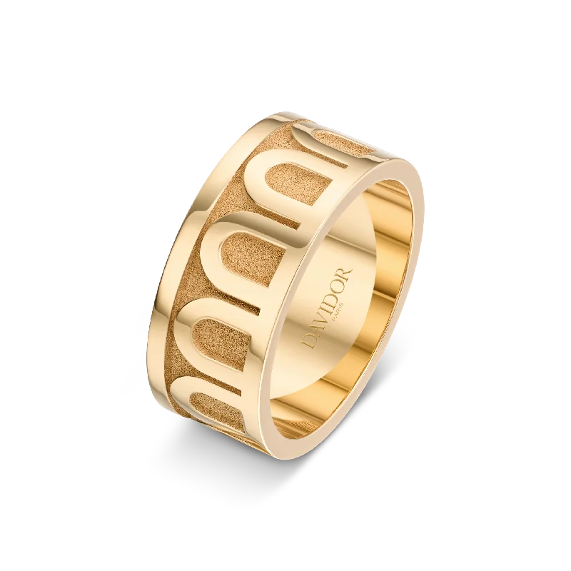 Chic, Trendy, And Affordable Jewelry Sale L'Arc de DAVIDOR Ring GM, 18k Yellow Gold with Satin Finish Chic, Trendy, And Affordable Jewelry Sale L'Arc de DAVIDOR Ring GM, 18k Yellow Gold with Satin Finish