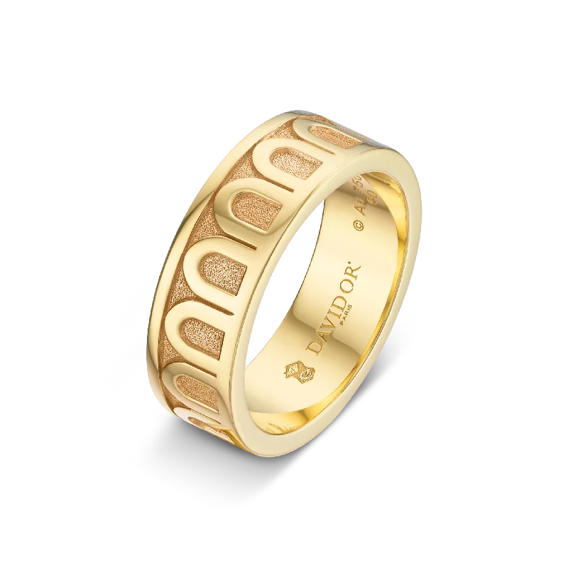 Buy More, Save More On Stunning Jewelry Designs L'Arc de DAVIDOR Ring MM, 18k Yellow Gold with Satin Finish Buy More, Save More On Stunning Jewelry Designs L'Arc de DAVIDOR Ring MM, 18k Yellow Gold with Satin Finish