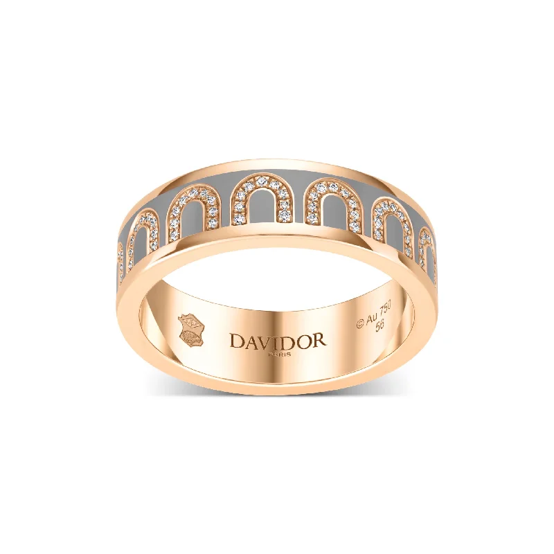 Bestselling Jewelry Now On Sale – Elevate Your Look L'Arc de DAVIDOR Ring MM, 18k Rose Gold with Anthracite Lacquered Ceramic and Arcade Diamonds Bestselling Jewelry Now On Sale – Elevate Your Look L'Arc de DAVIDOR Ring MM, 18k Rose Gold with Anthracite Lacquered Ceramic and Arcade Diamonds