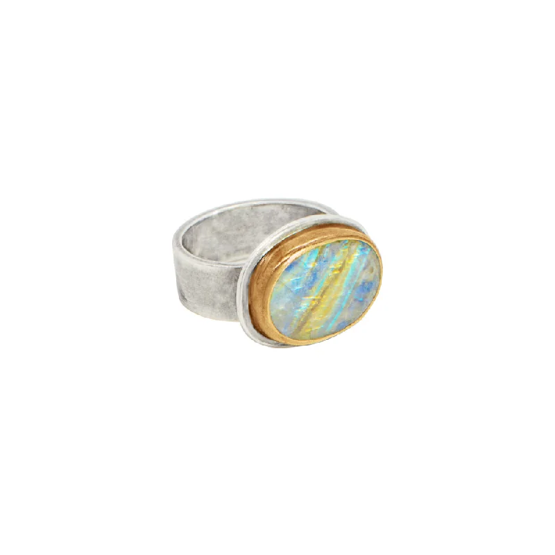 Dainty Floral Jewelry For Feminine Elegance Moon Rock Ring