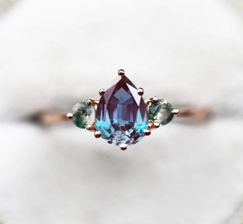 Exclusive Gemstone Jewelry At Special Prices Misella Pear Alexandrite Ring