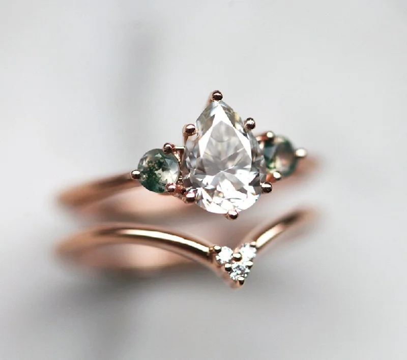 The Perfect Accessory For Less – Jewelry Sale Live Misella Pear Moissanite Ring With Side Moss Agate The Perfect Accessory For Less – Jewelry Sale Live Misella Pear Moissanite Ring With Side Moss Agate