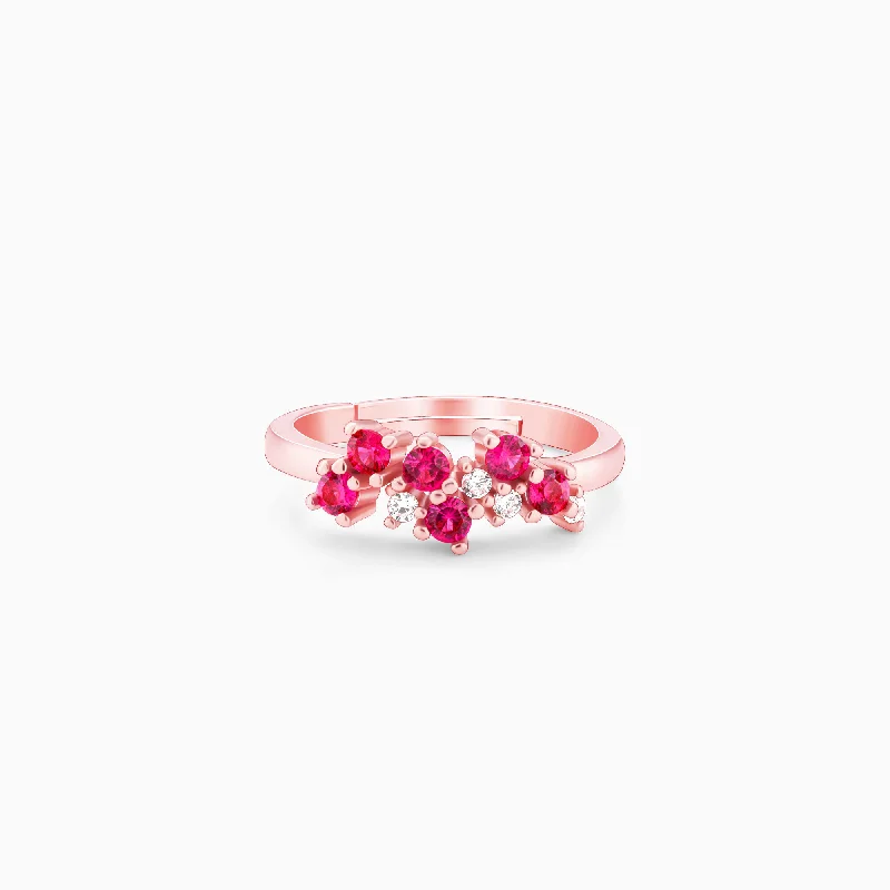 Handmade Pearl Jewelry For Timeless Elegance Rose Gold Pink and White Waves Ring