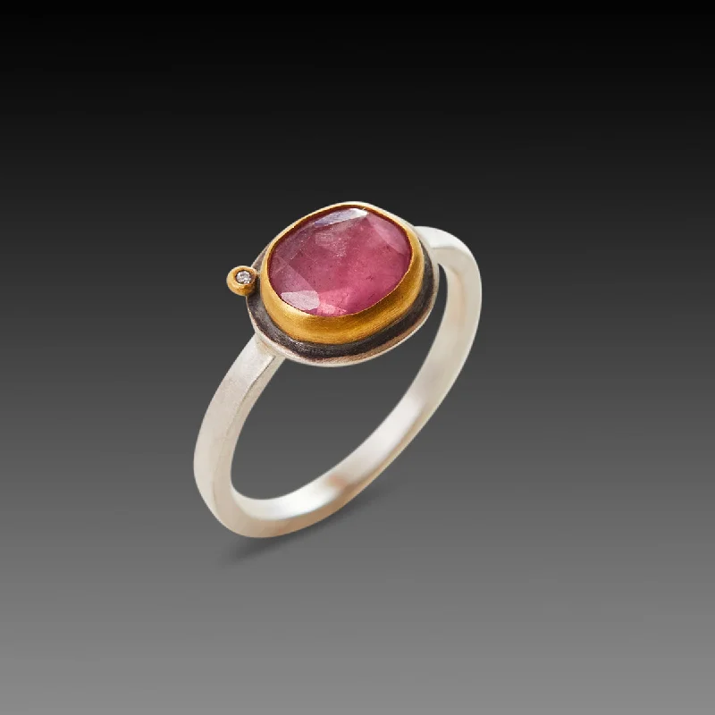 Unmissable Deals On Handmade Jewelry Collections Pink Tourmaline Ring with Diamond