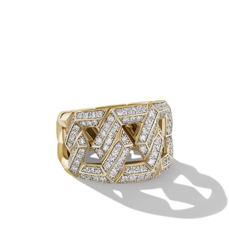 Premium Diamond Jewelry For Unforgettable Moments Carlyle Ring in 18K Yellow Gold with Pave Diamonds Premium Diamond Jewelry For Unforgettable Moments Carlyle Ring in 18K Yellow Gold with Pave Diamonds