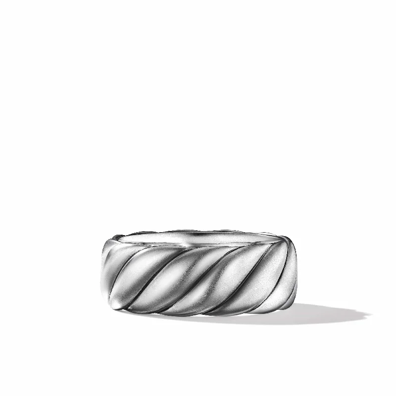 Shop Dazzling Jewelry With Special Promotional Discounts Sculpted Cable Contour Band Ring in Sterling Silver Shop Dazzling Jewelry With Special Promotional Discounts Sculpted Cable Contour Band Ring in Sterling Silver