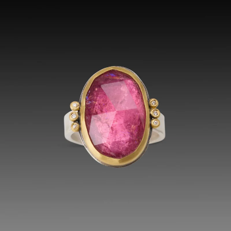 Don't Miss Out On Bestselling Jewelry At Special Prices Pink Tourmaline Ring with Diamond Trios Don't Miss Out On Bestselling Jewelry At Special Prices Pink Tourmaline Ring with Diamond Trios