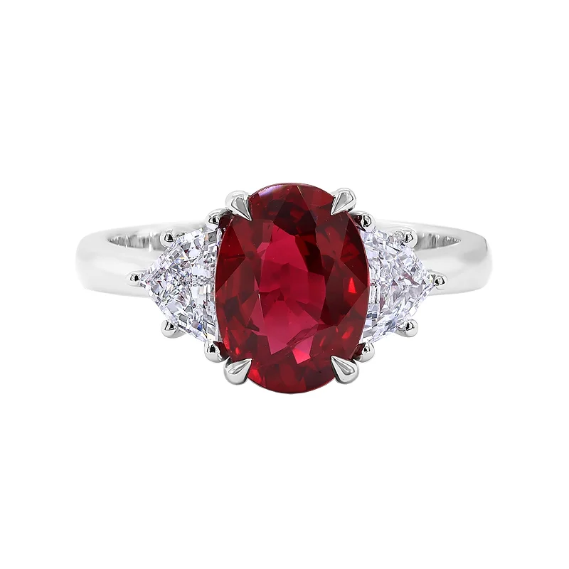 Get The Best Deals On Timeless Jewelry Pieces Ruby & Diamond Three-Stone Ring