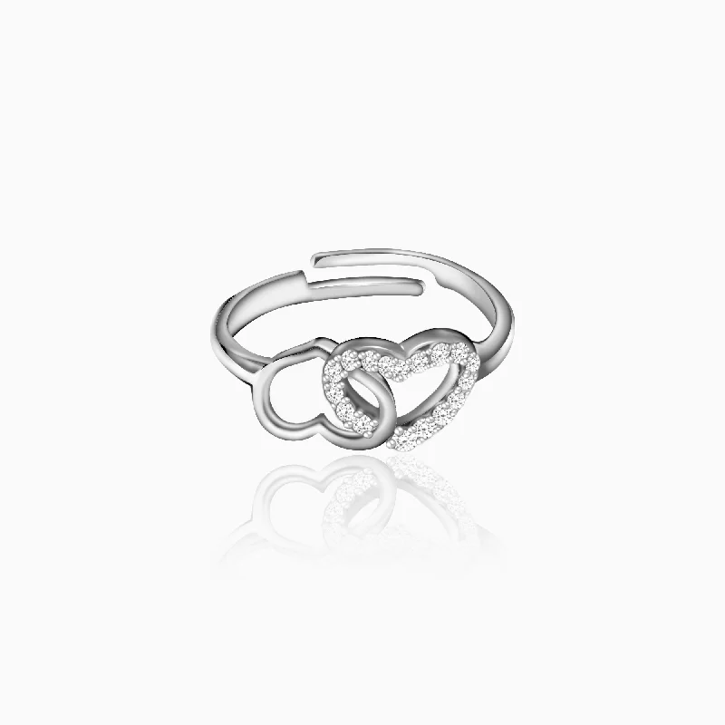 Bold And Beautiful Jewelry Now At Irresistible Prices Silver Linked Heart Ring