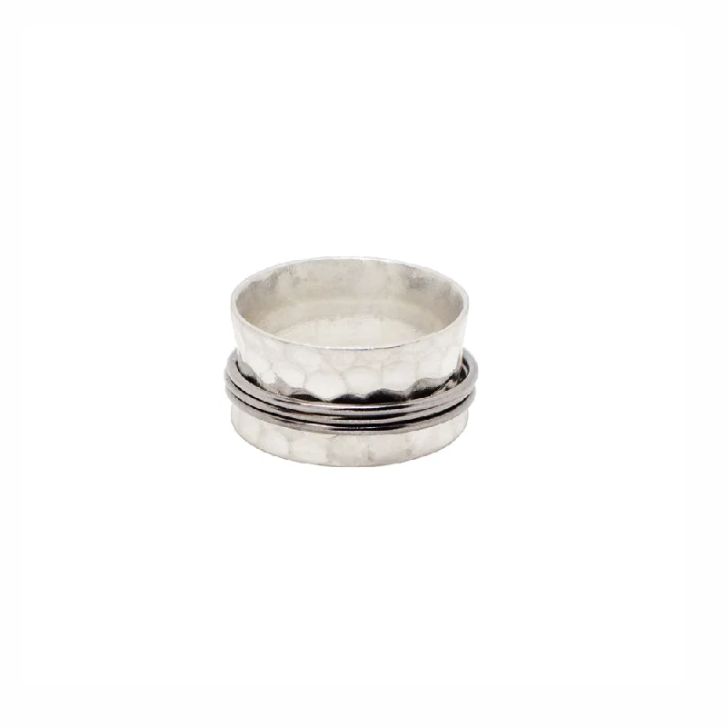 High-Quality Gemstone Jewelry For Special Occasions The Worry Ring in Silver & Antiqued Silver High-Quality Gemstone Jewelry For Special Occasions The Worry Ring in Silver & Antiqued Silver