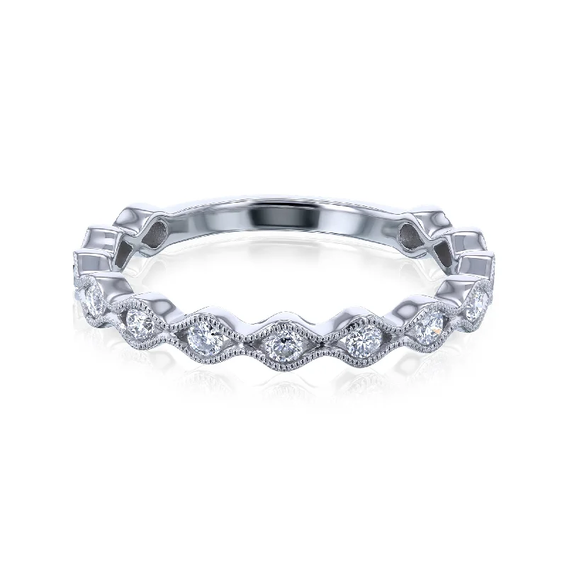 Grab Your Favorite Jewelry At The Lowest Prices Wavy Channel Diamond Ring