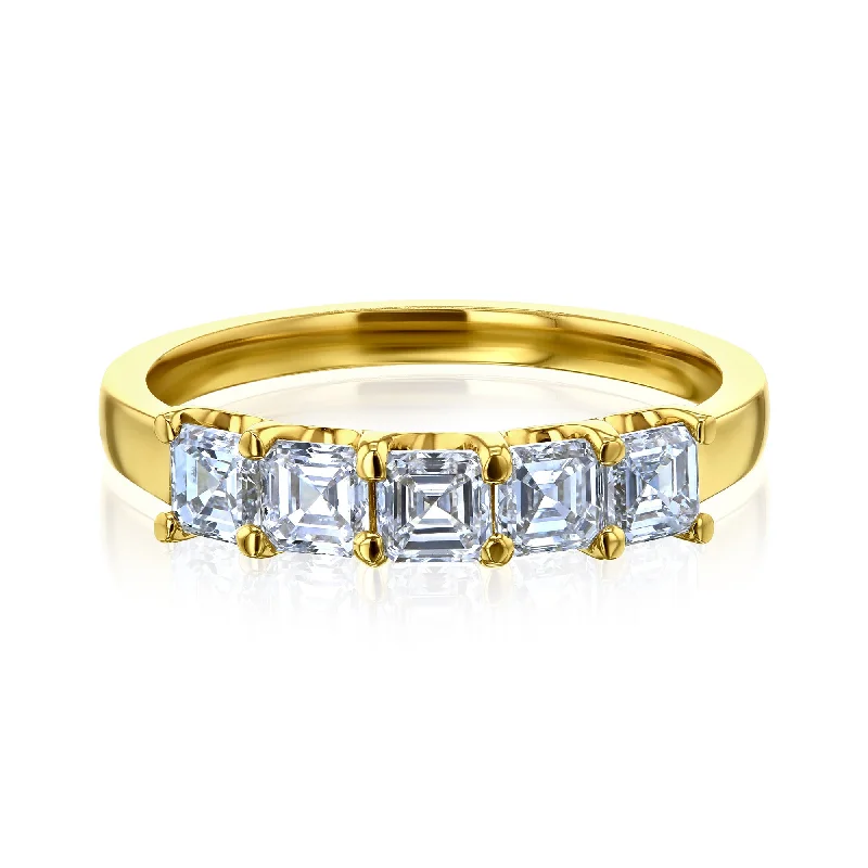 Grab Your Favorite Jewelry At The Lowest Prices Willa 5-Stone Asscher Diamond U-Prong Ring Grab Your Favorite Jewelry At The Lowest Prices Willa 5-Stone Asscher Diamond U-Prong Ring