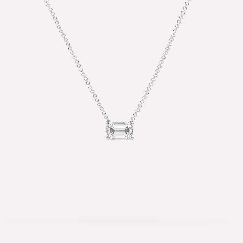 Breathtaking Jewelry At Limited-Time Savings 1/2 carat Emerald Floating Diamond Necklace Breathtaking Jewelry At Limited-Time Savings 1/2 carat Emerald Floating Diamond Necklace