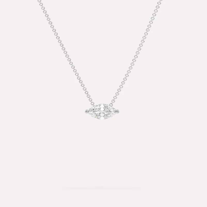 Elegant Rose Gold Jewelry For A Stylish Touch 1/2 carat Marquise Floating Diamond Necklace Elegant Rose Gold Jewelry For A Stylish Touch 1/2 carat Marquise Floating Diamond Necklace