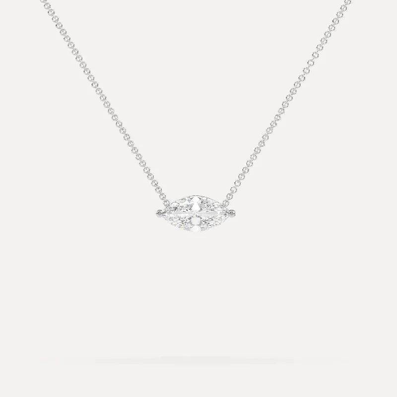 Limited Stock On Premium Jewelry At Low Prices 1 carat Marquise Floating Diamond Necklace Limited Stock On Premium Jewelry At Low Prices 1 carat Marquise Floating Diamond Necklace