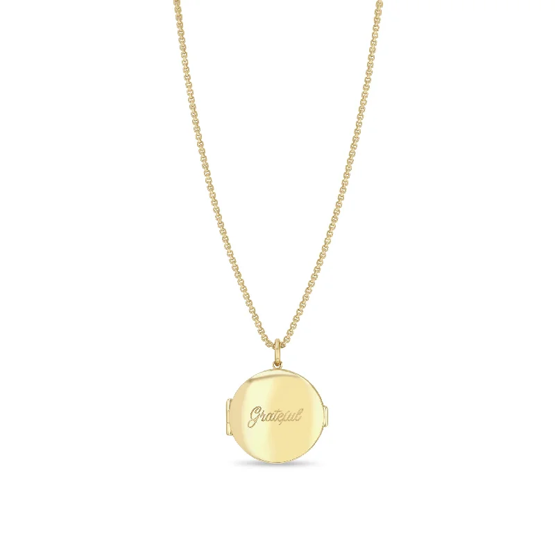 Unlock Unbeatable Jewelry Deals Before They’Re Gone 14k Grateful Round Locket Box Chain Necklace