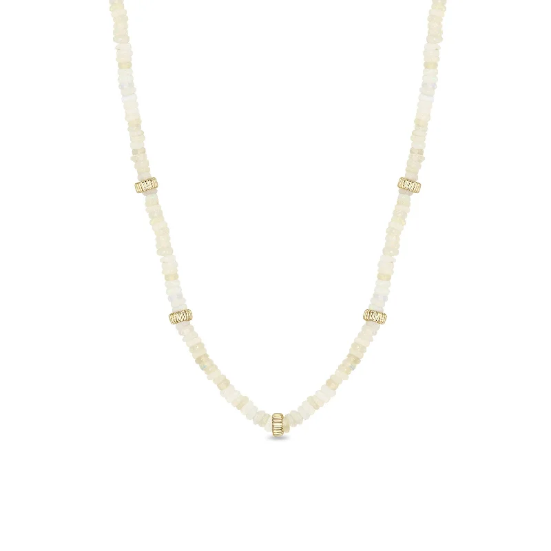 Timeless Jewelry Styles At Wallet-Friendly Prices 14k Gold & Fire Opal Rondelle Bead Necklace