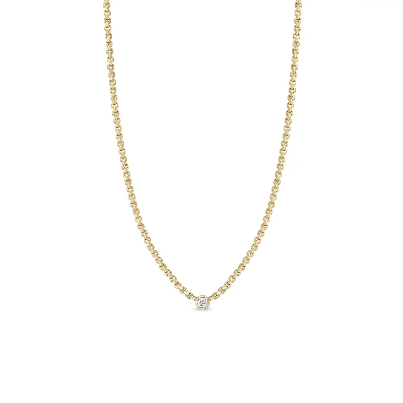 Shop Dazzling Jewelry With Special Promotional Discounts 14k Floating Diamond Small Box Chain Necklace