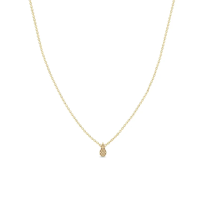 Affordable Luxury Jewelry For Every Occasion 14k Itty Bitty Pineapple Necklace