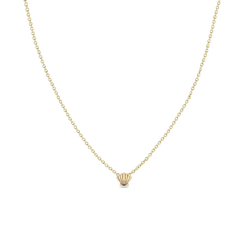 Versatile Layering Jewelry For Effortless Chic 14k Itty Bitty Seashell Necklace