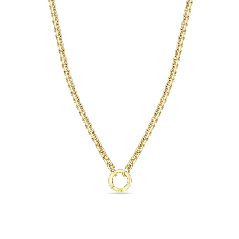 Exclusive Jewelry Sale Event – Shop Now 14k Gold Large Box Chain Round Enhancer Necklace