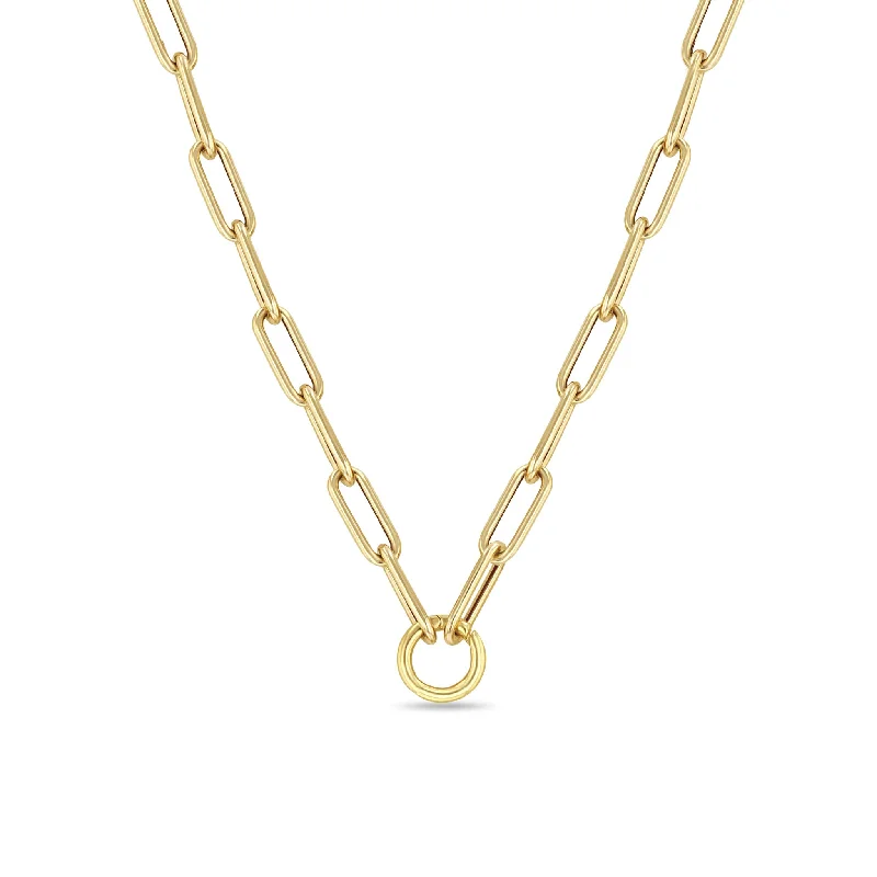 The Perfect Accessory For Less – Jewelry Sale Live 14k Gold Large Paperclip Chain Round Enhancer Necklace