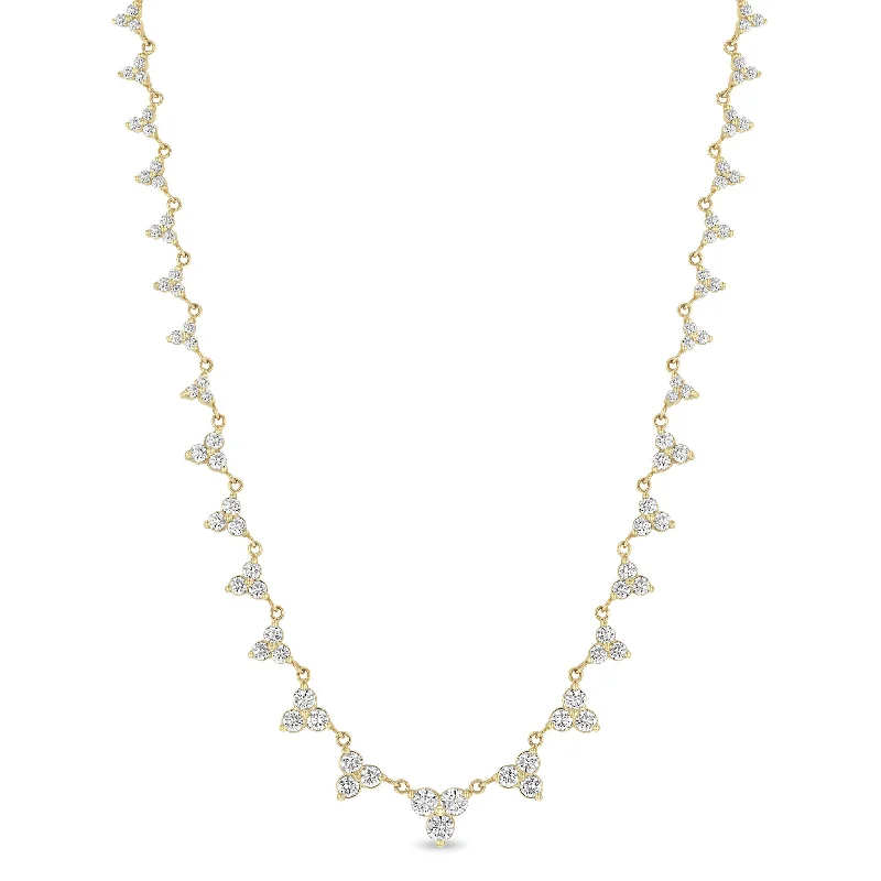 Elegant Necklaces And Bracelets At Limited-Time Offers 14k Linked Graduated Diamond Trio Necklace
