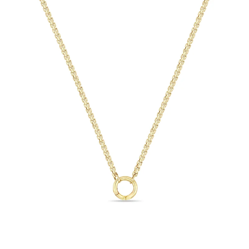 Jewelry Sale Alert – Shop Timeless Elegance Today 14k Gold Medium Box Chain Round Enhancer Necklace